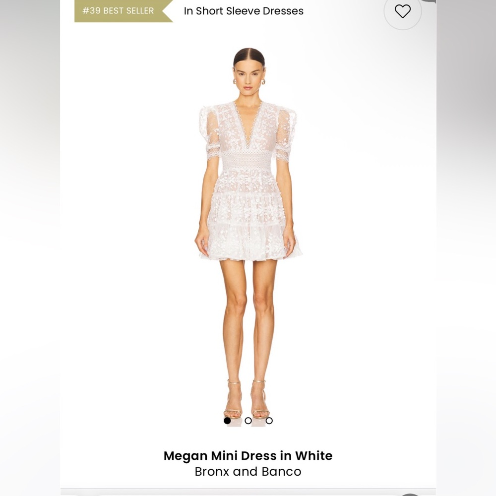 Bronx and Banco White Lace Mini Dress